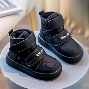Новые детские туфли с мягкими хлопковыми ботинками, водонепроницаемые и нескользящие хлопковые туфли 26