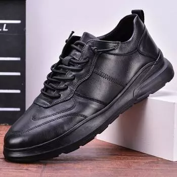 Новые дизайнерские деловые модельные туфли из натуральной кожи, официальная офисная мужская обувь, модная свадебная мужская обувь для вечеринок, модные кроссовки 44 чёрный