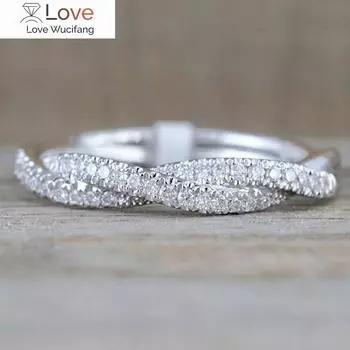 Новые дизайнерские кольца-витки с ослепительными фианитами серебряного цвета, кольца для женщин, высококачественные модные ювелирные изделия 9