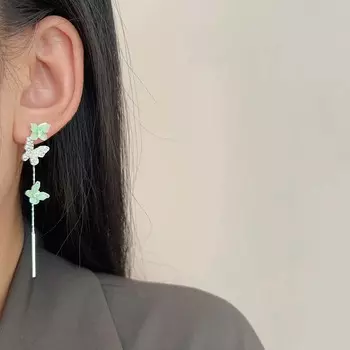 Новые длинные серьги-бабочки с кисточками, изысканные женские серьги-бабочки Joker, свадебные украшения для вечеринок, подарки как