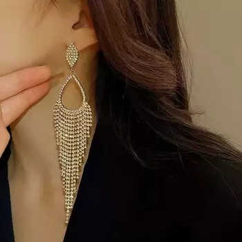 Новые длинные серьги с кисточками, модные женские изысканные праздничные украшения для вечеринок, аксессуары, подарки как