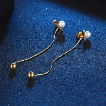 Новые длинные серьги в ухе, корейские простые серьги Energy Earrier