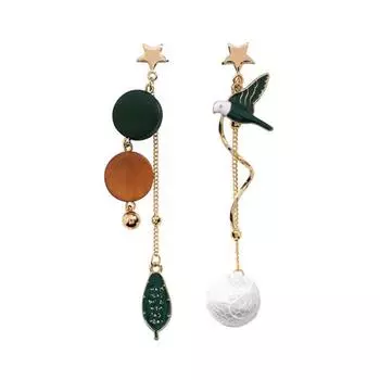 Женские асимметричные сережки 1 pair