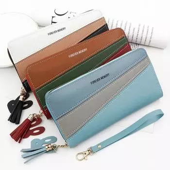 Новые длинные женские кошельки, симпатичные модные многофункциональные женские кошельки-клатчи, держатели для карт, роскошные женские кошельки из искусственной кожи чёрный