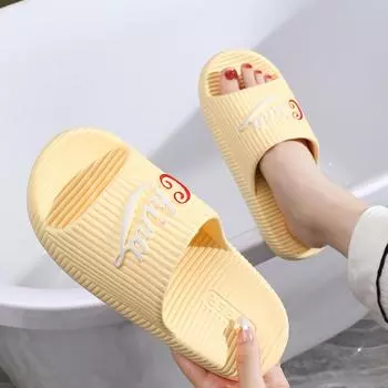 Новые домашние классные тапочки для пар, летние легкие тапочки для ванной комнаты, легкие тапочки на платформе для пар, женская обувь 36-37 белый