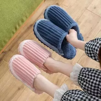 Новые домашние тапочки из хлопка вельветовые сращивания простые пары домашних туфель мужские тапочки оптом 36-37 жёлтый