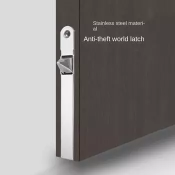 Новые дверные болты из нержавеющей стали, фурнитура, скользящий болт, дверная защелка, противоугонная защелка, дверная защелка серебряный