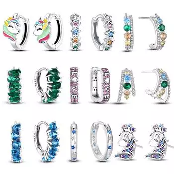 Новые двойные серьги-кольца из 100% стерлингового серебра 925 пробы с кубическим цирконием и звездой для женщин, изысканные свадебные украшения для помолвки