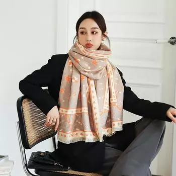 Новые двусторонние шарфы, осеннее кашемировое пляжное полотенце с кисточками, популярное 190X65 см, солнцезащитная бандана, зимняя дорожная пылезащитная шаль One Size чёрный