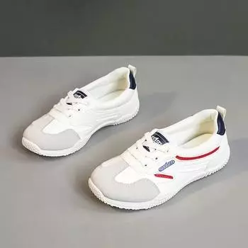 Новые дышащие белые туфли 2025 года, лето-осень, увеличивающие рост, повседневные и износостойкие спортивные туфли, женские повседневные кроссовки 35 бежевый