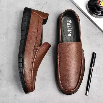 Новые дышащие деловые туфли-лоферы мужские удобные дизайнерские туфли из натуральной кожи на плоской подошве мужские туфли повседневные мягкие туфли ручной работы 38