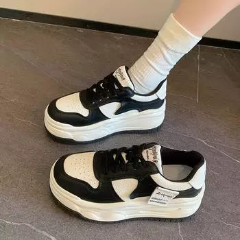 Новые дышащие и удобные повседневные женские туфли с перекрестными ремешками на толстой подошве, модные дышащие кроссовки на плоской подошве с небольшим горлом 35