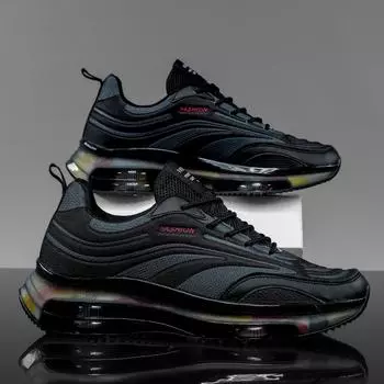 Новые дышащие кроссовки для бега мужские легкие нескользящие кроссовки комфорт унисекс спортивная обувь для бега ходьба синие Zapatillas 39 чёрный