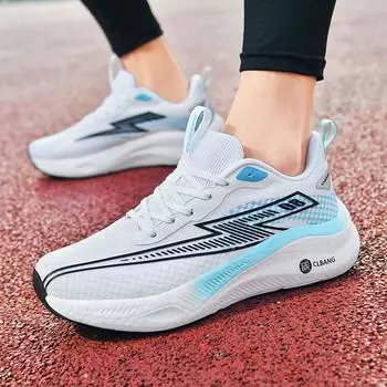 Новые дышащие кроссовки для мальчиков и детей, гоночные тренировочные кроссовки с сетчатой поверхностью, легкие удобные женские кроссовки 35 чёрный