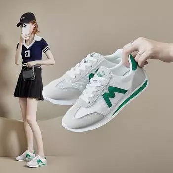 Новые дышащие маленькие белые туфли женские осенние женские туфли на толстой подошве повседневные туфли женские кроссовки Zapatillas Mujer 35
