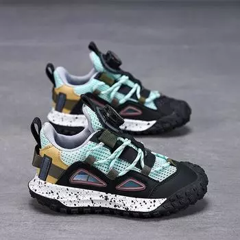 Новые дышащие сетчатые кроссовки для мальчиков и детской сетчатой обуви Size28 ,Foot Length17.5cm чёрный