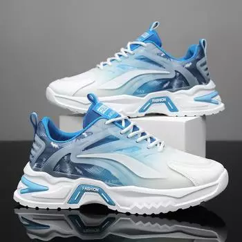 Новые дышащие сетчатые спортивные мужские модные и универсальные кроссовки на толстой подошве для бега повседневные кроссовки 39