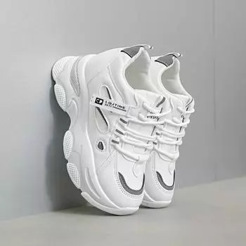 Новые дышащие толстые женские кроссовки модные толстые подошвы на платформе женские спортивные туфли Zapatillas De Deporte Tenis Platform Shoes 35