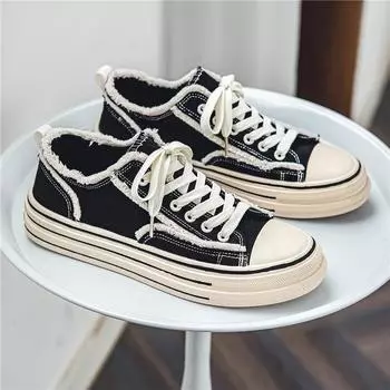 Новые дышащие весенние и осенние мужские повседневные парусиновые туфли с толстой подошвой и универсальные увеличивающие рост спортивные туфли 39-44 39 чёрный