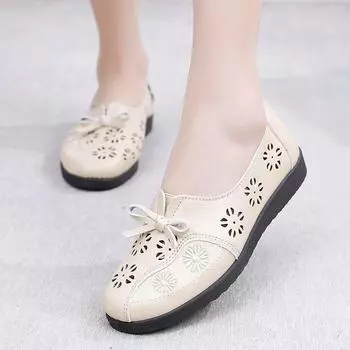 Новые дышащие женские прогулочные туфли, нескользящая легкая женская повседневная обувь на мягкой подошве на плоском каблуке 35 чёрный