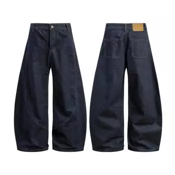 Новые джинсы для мужчин в американском винтажном стиле Y2k Streetwear для пар, повседневные мешковатые джинсы Scimitar, модные мужские брюки на все времена года S темно-синий