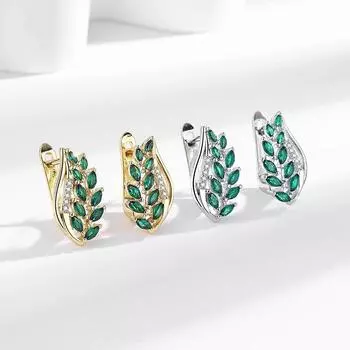 Новые европейские и американские открытые серьги - это нишевые серьги с микро-инкрустацией из листа циркония высокого класса