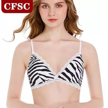 Новые европейские и американские сексуальные треугольные чашки без стального кольца, модный бюстгальтер, нижнее белье с кружевными краями S белый