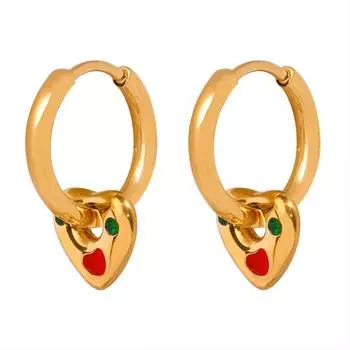 Новые французские серьги-пряжки в стиле ретро с глазурью Love, нишевый дизайн, легкие роскошные серьги высокого класса