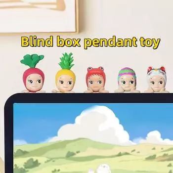 Новые фрукты, животные, сон, лицо, глухая коробка, украшение для автомобиля, украшение для мобильного телефона, ручная работа, настольная аниме-кукла