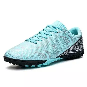 Новые футбольные бутсы Drive DNU с низким верхом, синие и белые, фарфоровые, длинные ногти, сломанные ногти, детские и взрослые футбольные бутсы, тренировочные кроссовки для травы 35