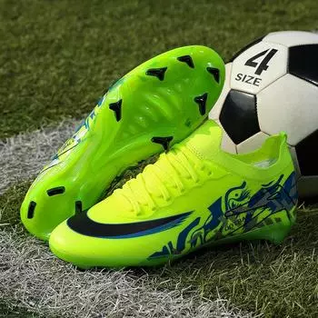 Новые футбольные бутсы мужские и женские молодежные для чемпионата мира по футболу профессиональные соревнования тренировочные спортивные туфли нескользящие и износостойкие 35 фиолетовый