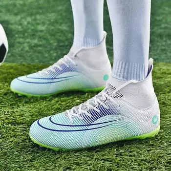 Новые футбольные бутсы на резиновой подошве, сломанные шипы, длинные шипы, студенческие тренировочные игровые бутсы, модные шипы, спортивная обувь 32