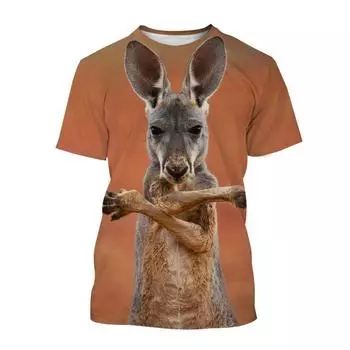 Новые футболки с принтом животных 3D O-образным вырезом, летние футболки для мужчин и женщин с коротким рукавом, большие футболки Harajuku, топы, детская одежда S