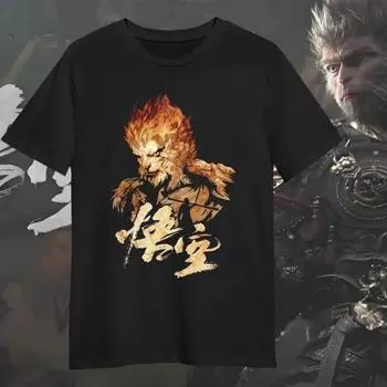 Новые геймерские черные футболки с графическим принтом Миф Укун из видеоигр для мужчин THE MONKEY KING забавные футболки игровые винтажные футболки топы повседневные S