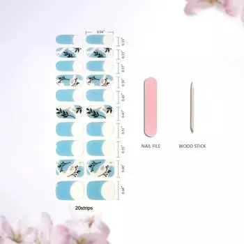 Новые гелевые фототерапевтические гель-наклейки для маникюра, 20 наклеек, светоотверждаемые 6.5*18