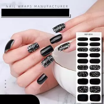 Новые гелевые наклейки для маникюра с подсветкой полузапеченные полуотвержденные наклейки для ногтей BSF-0016