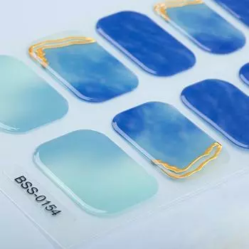 Новые гелевые наклейки для маникюра с подсветкой полуотвержденные наклейки для ногтей клетчатые горячего тиснения BSS-0154