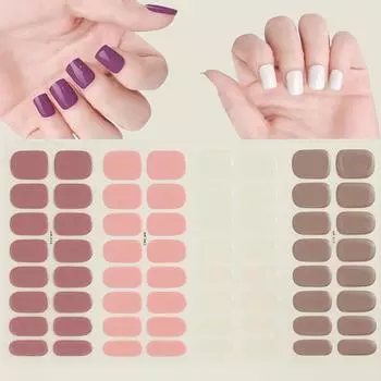 Новые гелевые наклейки для ногтей полуотвержденные фототерапевтические наклейки для ногтей полные наклейки водостойкие долговечные простые гелевые мягкие наклейки для ногтей XZY-001