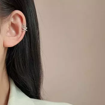 Новые геометрические многослойные нерегулярные С-образные серьги-клипсы модные женские серьги без ушей с отверстиями ювелирные изделия подарок как