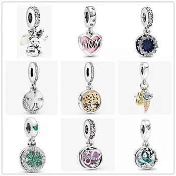 Новые глаза, звезды, дерево, бусины в виде самолета, подвеска в форме сердца, подходит для оригинального браслета, кулон, ювелирные изделия «сделай сам», для женщин