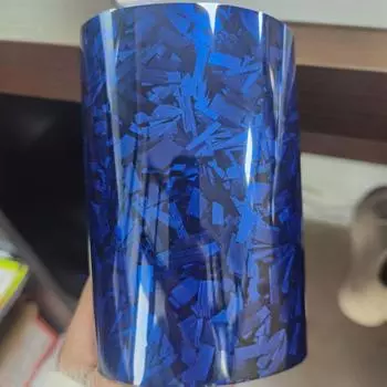 Новые глянцевые кованые синие, красные, серебряные глянцевые ПЭТ-кованые виниловые наклейки из углеродного волокна, наклейки для стайлинга автомобилей 10CM X 152CM синий