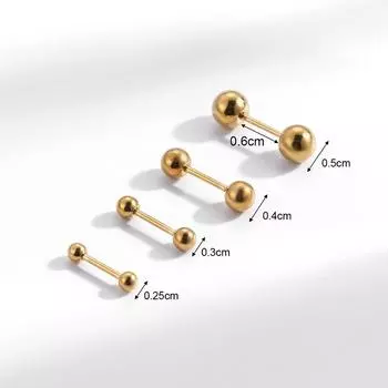 Новые хирургические стальные хрящевые спиральные серьги для пирсинга козелка, шариковые шпильки, серьги-штанги, модные украшения для тела