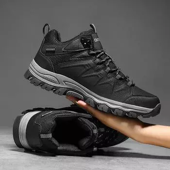 Новые хлопковые ботинки, хлопковые ботинки, походная обувь на открытом воздухе, спортивная обувь на шнуровке, нескользящая и износостойкая, мужская обувь большого размера 39
