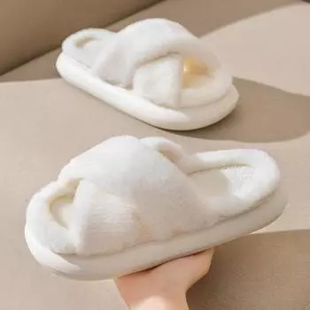 Новые хлопковые тапочки женские осенне-зимние плюшевые домашние тапочки с открытым носком и мягкой подошвой, дышащие женские зимние тапочки 36-37 розовый