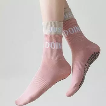 Новые хлопковые женские носки для йоги, силиконовые противоскользящие носки для балета, пилатеса, дышащие дышащие спортивные носки для танцев в помещении, носки