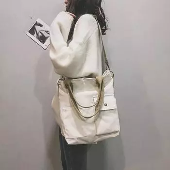 Новые холщовые женские сумки через плечо для девочек, большая вместимость, женские сумки-мессенджеры, однотонная дорожная женская сумка через плечо