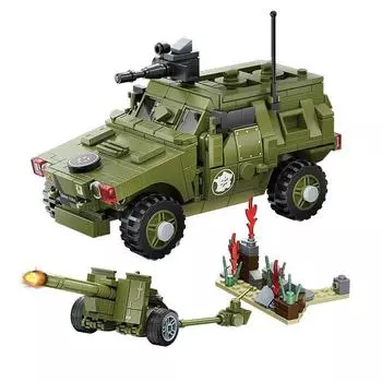 Новые игрушки для бронетехники времен Второй мировой войны, французские военные строительные блоки VBL, модель бронетехники, армейская разведывательная машина, кирпичи, детский подарочный набор «сделай сам»