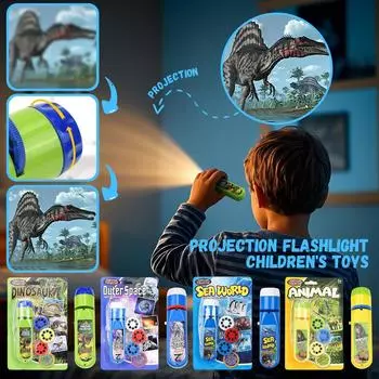 Новые игрушки для мальчиков и девочек, проектор для слайдов, фонарик, проекционный свет, небольшой фонарик для образования и обучения, подарки на день рождения для детей One Size