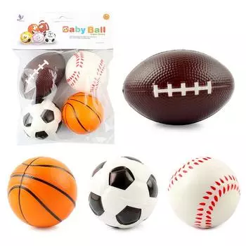 Новые игрушки для снятия стресса, наполненные хлопком, мяч для регби, баскетбола, футбола, декомпрессионный вентиляционный пенный мяч