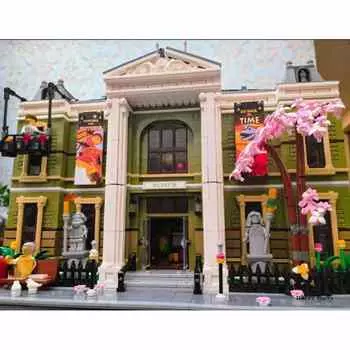 Новые иконки Музей естественной истории 10326 Самый большой модульный строительный набор Архитектура Вид на улицу Строительные блоки Игрушка Дети Подарок